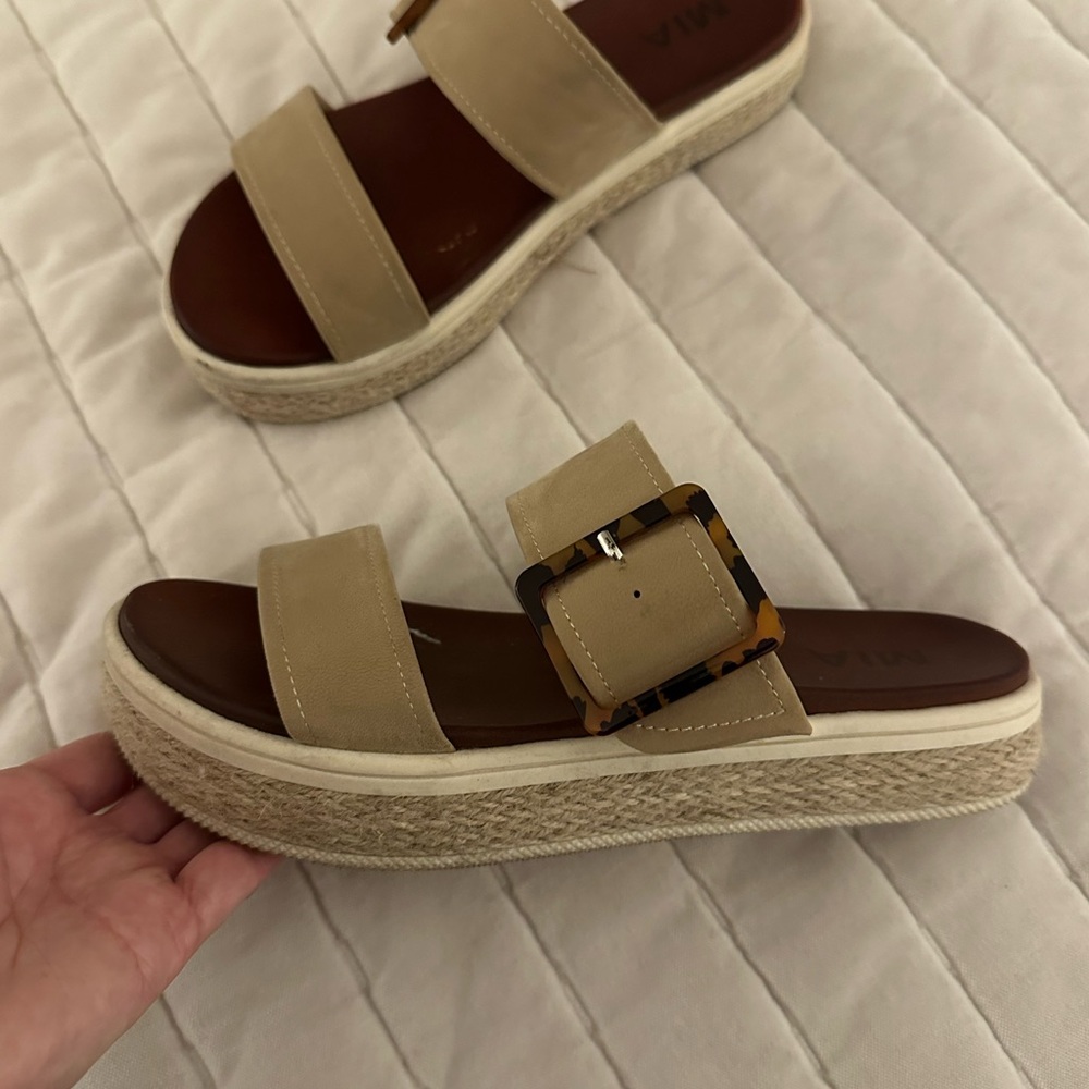 MIA Tan Espadrille Platform Sandals